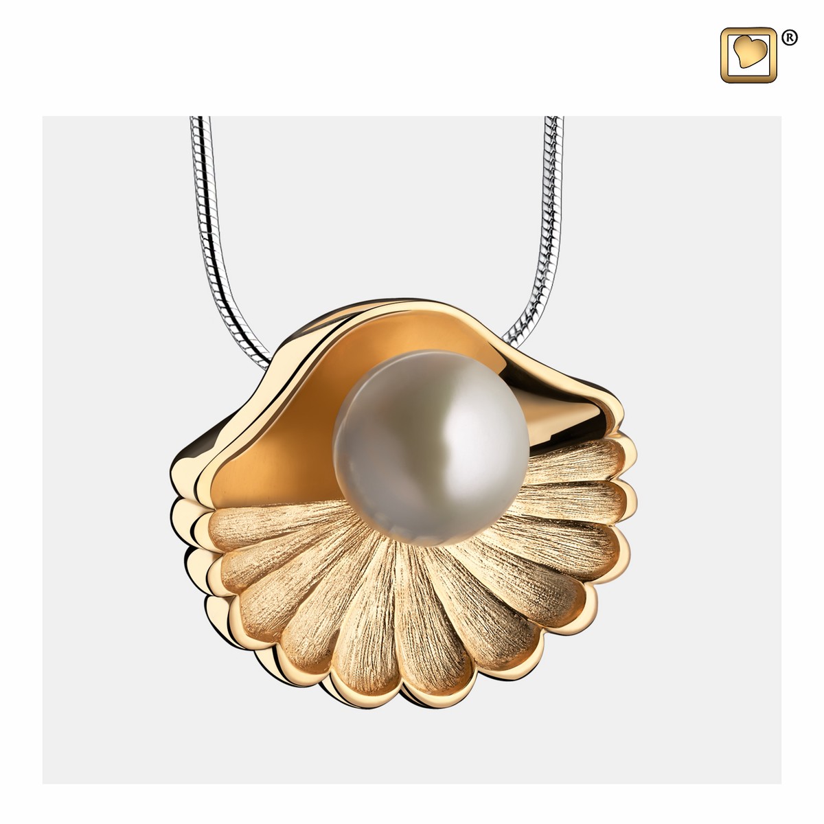 SeaShell Pearl Ashes Pendant Pol&Bru Gold Vermeil